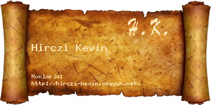 Hirczi Kevin névjegykártya
